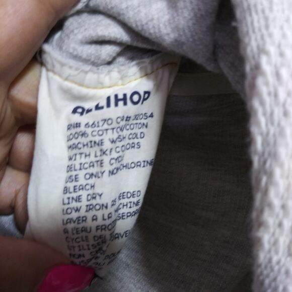 Anthropologie Alihop Gray Knit Peplum 3/4 Sleeve Button Up Jacket Size M - Picture 7 of 8